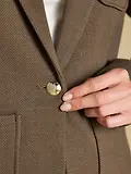 Thumbnail 9 of Joules Women's Albury Badged Jersey Blazer - Chocolate Brown