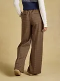 Thumbnail 4 of Joules Women's Albury Wide Leg Trousers - Brown Dogtooth
