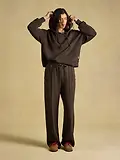 Thumbnail 4 of Joules Women's Pull On Smart Wide Leg Joggers - Chocolate Brown