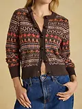 Thumbnail 6 of Joules Women's Rodeo Cardigan - Chocolate Brown