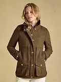 Thumbnail 2 of Joules Women's Classic Fieldcoat with Wool - Green Tweed