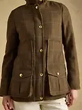 Thumbnail 7 of Joules Women's Classic Fieldcoat with Wool - Green Tweed