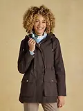 Thumbnail 2 of Joules Women's Portwell Waterproof Raincoat With Hood - Chocolate Brown