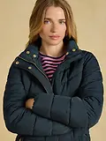 Thumbnail 8 of Joules Women's Aspen Showerproof Padded Coat with Faux Fur Hood - Navy