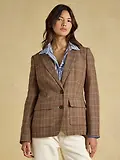 Thumbnail 2 of Joules Women's Foxley Check Wool Rich Tweed Suit Blazer - Erica Tweed