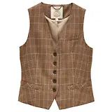 Thumbnail 1 of Joules Women's Foxley Check Wool Rich Check Tweed Waistcoat - Erica Tweed