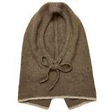 Thumbnail 1 of Joules Women's Knitted Drawstring Hood - Mocha Brown