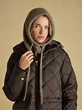 Thumbnail 2 of Joules Women's Knitted Drawstring Hood - Mocha Brown