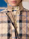 Thumbnail 2 of Joules Women's Harrogate Showerproof Diamond Quilted Barn Jacket - Beige Check