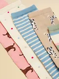 Thumbnail 2 of Joules Women's Everyday Ankle Socks 5 Pack UK 4-8 - Multi Ecru Dog