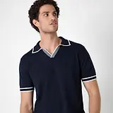 Thumbnail 5 of Oliver Sweeney Men's Garras Knitted Riviera Polo Shirt - Navy