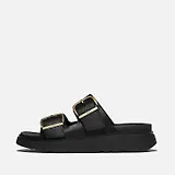 Thumbnail 5 of FitFlop Women's GEN-FF Buckle Two-Bar Leather Slides - All Black