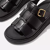 Thumbnail 3 of FitFlop Women's GEN-FF Leather Fisherman Sandals - Black