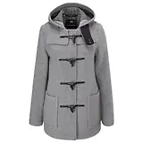 Thumbnail 1 of Gloverall Women's Short Slim Fit Freda Duffle Coat Silver Prince of Wales