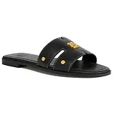 Thumbnail 6 of Holland Cooper Women's Heraldic Monogram Slides - Black Saffiano