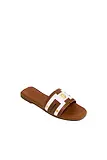 Thumbnail 4 of Holland Cooper Women's Heraldic Monogram Slides - Natural Tan