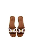 Thumbnail 5 of Holland Cooper Women's Heraldic Monogram Slides - Natural Tan