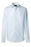 Thumbnail 1 of Hackett Men's Tailored Fit Linen Bengal Striped Shirt - Sky Blue
