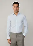 Thumbnail 4 of Hackett Men's Tailored Fit Linen Bengal Striped Shirt - Sky Blue