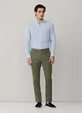 Thumbnail 8 of Hackett Men's Tailored Fit Garment Dyed Linen Shirt with Button Down Collar - Oxford Blue
