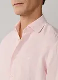 Thumbnail 9 of Hackett Men's Tailored Fit Garment Dyed Linen Shirt - Baby Pink