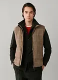 Thumbnail 5 of Hackett Men's Wool Blend Tattersall Padded Gilet - Tetley Beige
