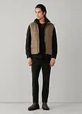 Thumbnail 3 of Hackett Men's Wool Blend Tattersall Padded Gilet - Tetley Beige