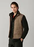 Thumbnail 6 of Hackett Men's Wool Blend Tattersall Padded Gilet - Tetley Beige