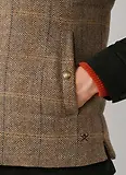 Thumbnail 9 of Hackett Men's Wool Blend Tattersall Padded Gilet - Tetley Beige