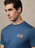 Thumbnail 4 of Hackett Men's Classic Fit Rally Union Jack T-Shirt - Dark Denim Blue