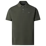 Thumbnail 1 of Hackett Men's Slim Fit Short Sleeve Logo Pique Polo Shirt - Stone Green