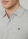 Thumbnail 4 of Hackett Men's Slim Fit Short Sleeve Pique Polo Shirt - Light Grey Marl