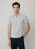 Thumbnail 5 of Hackett Men's Slim Fit Short Sleeve Pique Polo Shirt - Light Grey Marl