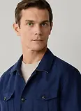 Thumbnail 4 of Hackett Men's Linen Field Jacket Overshirt - Old Navy