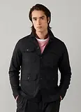 Thumbnail 2 of Hackett Men's Stretch Cashmere 4 Pocket Overshirt - Charcoal Grey
