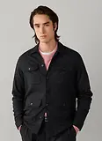 Thumbnail 4 of Hackett Men's Stretch Cashmere 4 Pocket Overshirt - Charcoal Grey