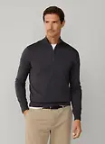 Thumbnail 2 of Hackett Men's Cotton Quarter Zip Jumper - Charcoal Grey