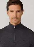 Thumbnail 4 of Hackett Men's Cotton Quarter Zip Jumper - Charcoal Grey