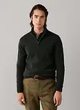 Thumbnail 6 of Hackett Men's Lambswool Quarter Zip Jumper - Hunter Green