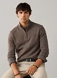 Thumbnail 2 of Hackett Men's Lambswool Quarter Zip Jumper - Putty Beige