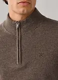 Thumbnail 4 of Hackett Men's Lambswool Quarter Zip Jumper - Putty Beige