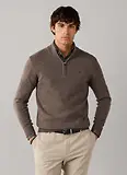 Thumbnail 6 of Hackett Men's Lambswool Quarter Zip Jumper - Putty Beige