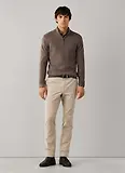 Thumbnail 7 of Hackett Men's Lambswool Quarter Zip Jumper - Putty Beige