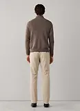 Thumbnail 8 of Hackett Men's Lambswool Quarter Zip Jumper - Putty Beige