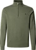 Thumbnail 1 of Hackett Men's Cotton Silk Quarter-Zip Jumper - Thyme Green
