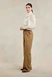 Thumbnail 4 of Holland Cooper Women's High Waisted Straight Trousers - Tawny