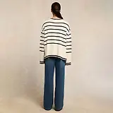 Thumbnail 4 of Holland Cooper Women's Antonia Crew Neck Knit - Navy Blue / Natural Stripe