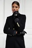 Thumbnail 2 of Holland Cooper Women's Cashmere Lined Faux Fur Trim Leather Gloves - Black