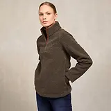 Thumbnail 9 of Holland Cooper Women's Country Fleece Quarter Zip - Khaki Borg
