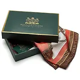 Thumbnail 3 of Holland Cooper Women's Regal Horse Silk Scarf - Sienna
